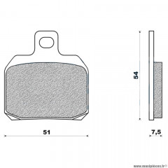 Plaquettes de frein 14 g1380 arrière marque Galfer pour maxi-scooter xmax / x8 / x9 evo après 2003 + avant gpr après 2004 / mrt pro