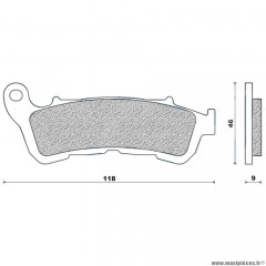 Plaquettes de frein 54 g1380 avant marque Galfer pour maxi-scooter honda 125 shi après 2009 / burgman après 2007 / silverwing