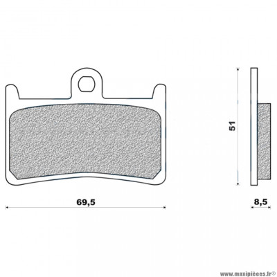 Plaquettes de frein 20 g1380 avant marque Galfer pour maxi-scooter 500 tmax après 2008 / 530 tmax