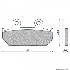 Plaquettes de frein 42 g1380 arrière marque Galfer pour maxi-scooter 650 burgman après 2002