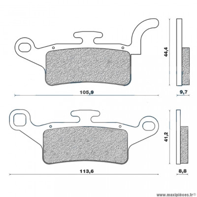 Plaquettes de frein 92 g1380 avant marque Galfer pour maxi-scooter 125 mbk xover / yamaha bw's / xenter