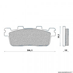 Plaquettes de frein 82 g1380 avant marque Galfer pour maxi-scooter 125 / 300 kymco k-xct / people / xciting / 400 xmax