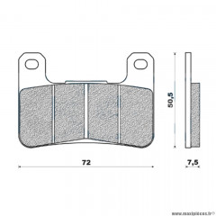 Plaquettes de frein 175 g1054 avant marque Galfer pour moto kawasaki z1000 / zx10r / gsxr600 / gsxrr100 / gsxr1300