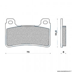 Plaquettes de frein 177 g1054 avant marque Galfer pour moto cbr600 / vfr800 / cbr100