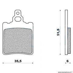 Plaquettes de frein 04 g1054 arrière marque Galfer pour mécaboite aprilia rx / rs / keeway tx