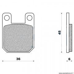Plaquettes de frein 06 g1054 avant ajp marque Galfer pour scooter senda / xpower / tkr / ludix + arrière xlimit