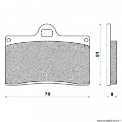 Plaquettes de frein 87 g1054 avant + arrière marque Galfer pour moto cagiva / yamaha tdr / tzr