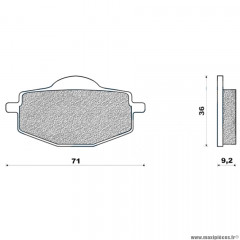 Plaquettes de frein 70 g1054 arrière marque Galfer pour scooter vitality / agility 10p / 12p / dink / xpower / tzr