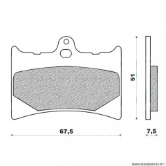 Plaquettes de frein 91 g1054 avant marque Galfer pour moto benelli / rieju