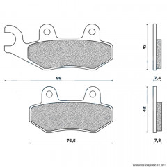 Plaquettes de frein 33 g1054 avant marque Galfer pour mécaboite derbi senda après 2011 / drd racing / sx / satelis