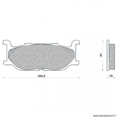 Plaquettes de frein 62 g1054 avant marque Galfer pour maxi-scooter 400 / 500 majesty / tmax 2001--2003