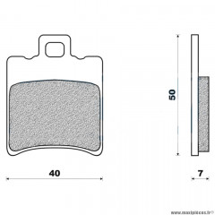 Plaquettes de frein 03 g1054 avant marque Galfer pour scooter booster / nitro / sr50 / ovetto / aerox / neos / machg