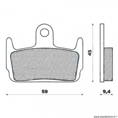 Plaquettes de frein 100 g1054 arrière marque Galfer pour scooter honda x8rs + avant kymco sniper / sym jet sport