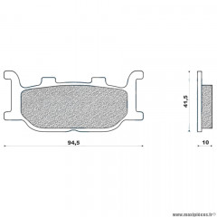 Plaquettes de frein 63 g1054 avant marque Galfer pour maxi-scooter 250 / 400 skyliner / majesty / 500 tmax 04-07