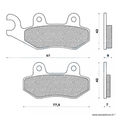 Plaquettes de frein 102 g1054 avant marque Galfer pour scooter keeway / kymco / peugeot