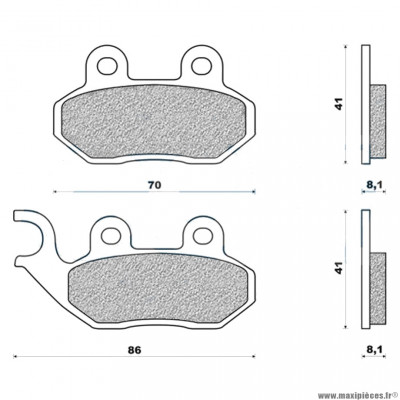 Plaquettes de frein 34 g1054 avant marque Galfer pour scooter 50-125 tweet / fiddle 2 / hd / symphony