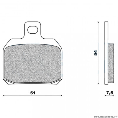 Plaquettes de frein 14 g1054 arrière marque Galfer pour maxi-scooter xmax / x8 / x9 evo après 2003 + avant gpr après 2004 / mrt pro