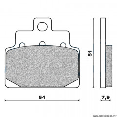 Plaquettes de frein 16 g1054 avant marque Galfer pour maxi-scooter x8 / mp3 / x-evo 125 / leonardo 125