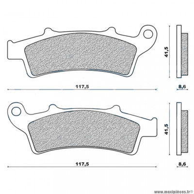 Plaquettes de frein 76 g1054 avant marque Galfer pour maxi-scooter 125 kymco downtown / xtown après 2016