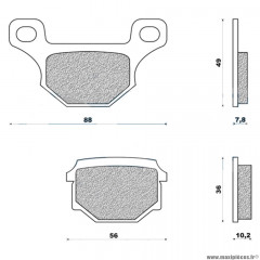 Plaquettes de frein 24 g1054 avant + arrière marque Galfer pour moto rieju mrt après 2009 / gpr 125 / rs4 avant 2013 / rs3 / xr7