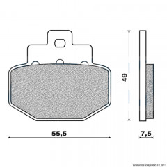 Plaquettes de frein 17 g1054 arrière marque Galfer pour maxi-scooter super hexagon / runner 4T / dna