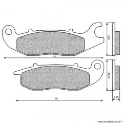 Plaquettes de frein 79 g1054 avant marque Galfer pour maxi-scooter 125 innova avant 2011 / cbr / cbf / rs2 naked / niu