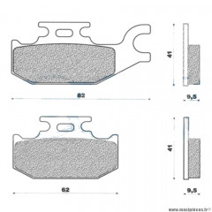 Plaquettes de frein 89 g1054 avant + arrière marque Galfer pour quad can-am / suzuki / yamaha / 125 burgman