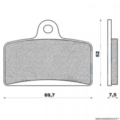 Plaquettes de frein 21 g1054 avant marque Galfer pour moto xr7 / nk7 après 2008 / gpr 125 2004>2006 / gpr 125 4T après 2009