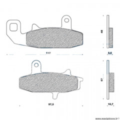 Plaquettes de frein 129 g1054 avant marque Galfer pour moto suzuki dr650 / 800