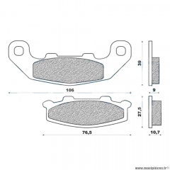 Plaquettes de frein 131 g1054 avant / arrière marque Galfer pour moto kawasaki gpz500 / 500 zephyr / suzuki 250rgv gam