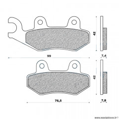 Plaquettes de frein 139 g1054 avant marque Galfer pour moto yamaha 600xt / xt tenere