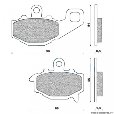 Plaquettes de frein 146 g1054 arrière marque Galfer pour moto zx6r / zx9r / versys (droit) / gpz