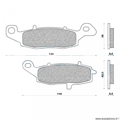 Plaquettes de frein 148 g1054 avant marque Galfer pour moto kawasaki er6 / er5 / versys (gauche) / suzuki vstrom