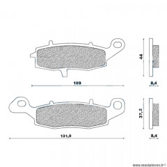 Plaquettes de frein 150 g1054 avant marque Galfer pour moto kawasaki er6 / versys / zr7 / suzuki 125 vanvan / vstrom