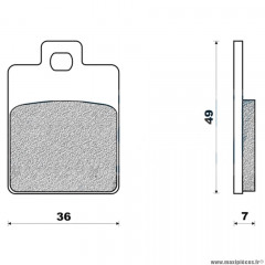 Plaquettes de frein 05 g1054 avant marque Galfer pour scooter zip / et2 / 4 lx2 / 4 mp3 / vespa + arrière nrg / stalker