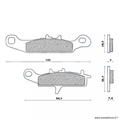 Plaquettes de frein 153 g1054 avant marque Galfer pour moto kawasaki kx80 / kx85 / suzuki rm85