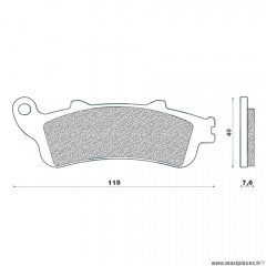 Plaquettes de frein 154 g1054 avant marque Galfer pour moto honda vfr800 / 1000 varado / cbr / pan european