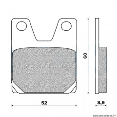 Plaquettes de frein 155 g1054 arrière marque Galfer pour moto yamaha yzf 1000r1 1998-2001 / xjr 400 / yzf-r7