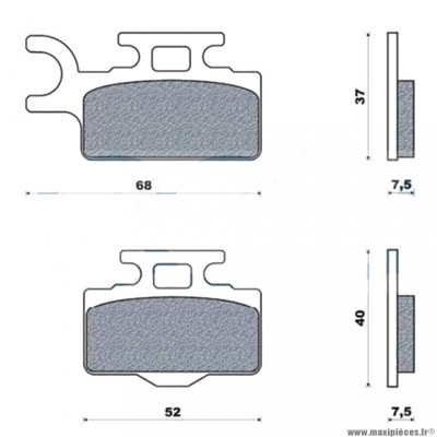 Plaquettes de frein 160 g1054 avant marque Galfer pour moto kawasaki kx65 / suzuki rm