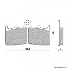 Plaquettes de frein 165 g1054 avant marque Galfer pour moto bmw r850 / r1100 / r1150 / k1200 / r1 20 / k1300 / k1600