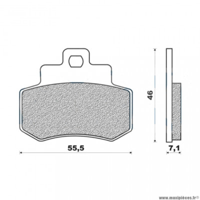 Plaquettes de frein 166 g1054 arrière marque Galfer pour maxi-scooter kymco grand dink 250