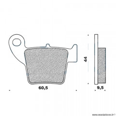 Plaquettes de frein 167 g1054 arrière marque Galfer pour moto hm 50 cre / derapage / honda cr125 / crrf250 / 450