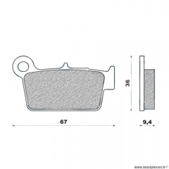 Plaquettes de frein 168 g1054 arrière marque Galfer pour moto aprilia / gas gas / hm / kawasaki / rieju mrt trophy / suzuki