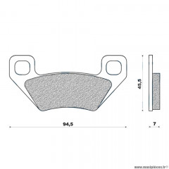 Plaquettes de frein 180 g1054 avant / arrière marque Galfer pour moto quad kymco maxxer / mxu