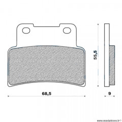 Plaquettes de frein 184 g1054 avant marque Galfer pour moto kymco 400 xciting / yamaha yzf 125 r / mt 125