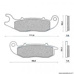 Plaquettes de frein 185 g1054 avant marque Galfer pour moto ajp / derbi / hm / honda / rieju tango / marathon