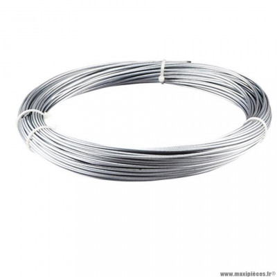 Câble acier galva diamètre 2.5mm (vendu en rouleau de 50 mètres) / réfection câble embrayage