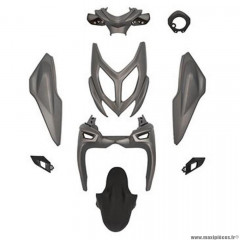 Kit carrosserie noir / gris (9 pièces) type origine marque Tun'r pour scooter nitro / aerox après 2013