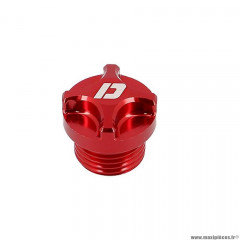 Bouchon huile alu cnc rouge marque Doppler pour 50 à boite derbi senda / aprilia rs après 2006 / rx / rs4 / smt