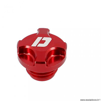 Bouchon huile alu cnc rouge marque Doppler pour 50 à boite am6